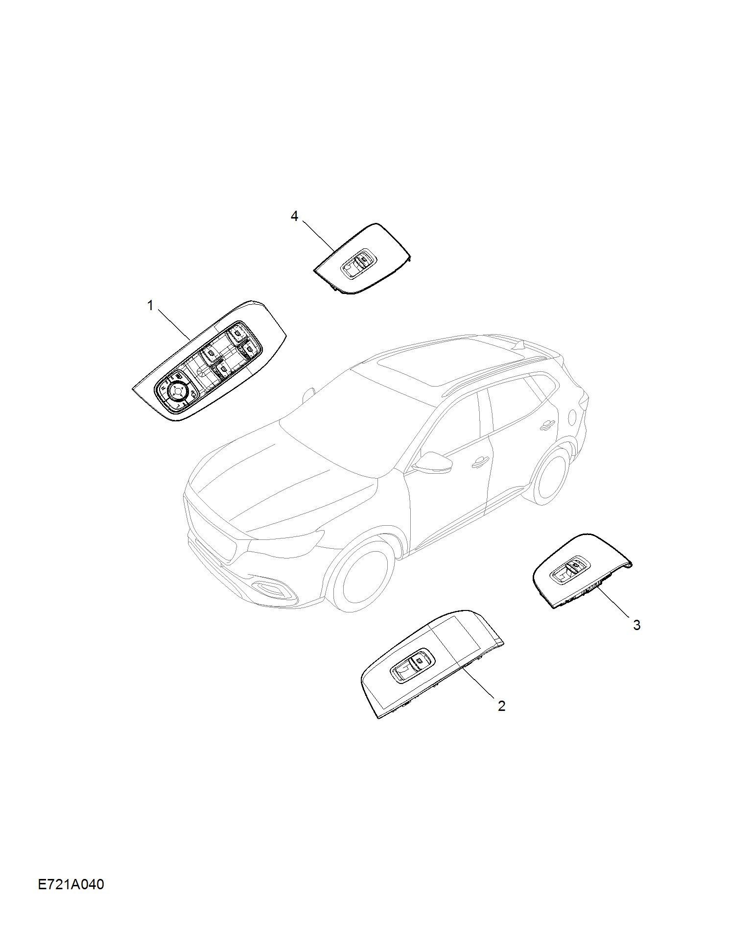 E721A040:WINDOW LIFT SWITCH