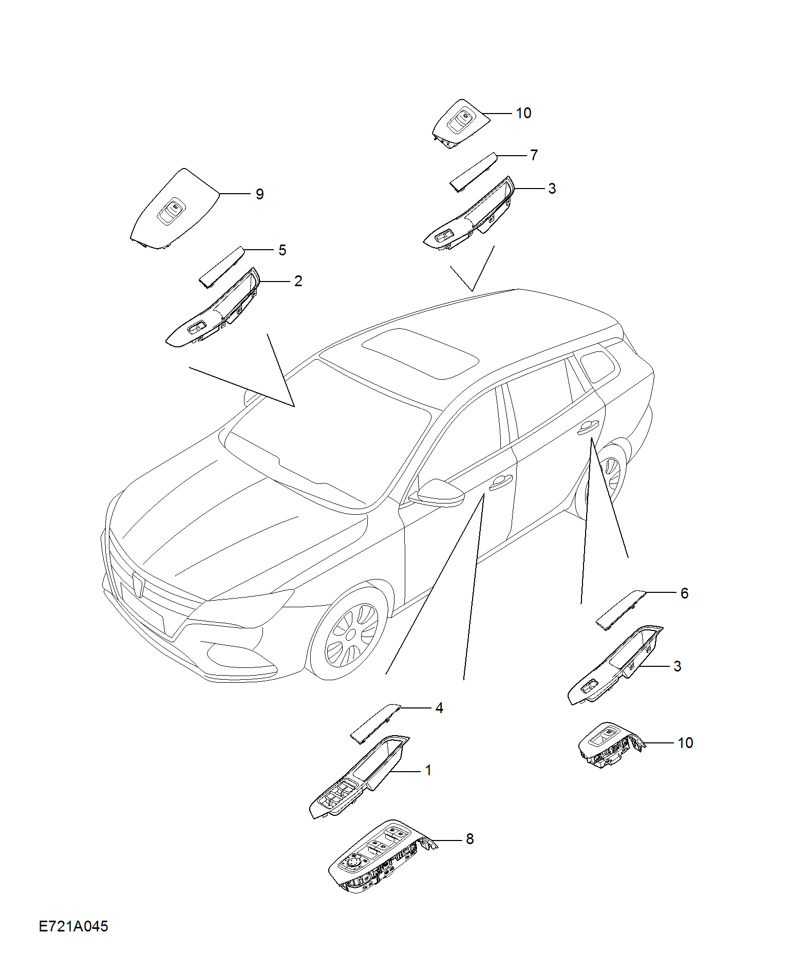 E721A045:WINDOW LIFT SWITCH