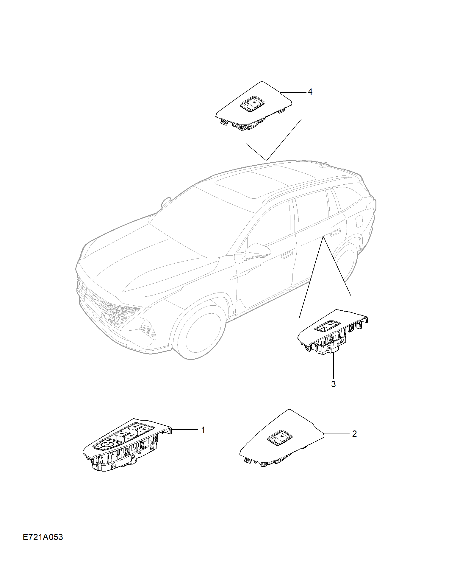 E721A053:WINDOW LIFT SWITCH