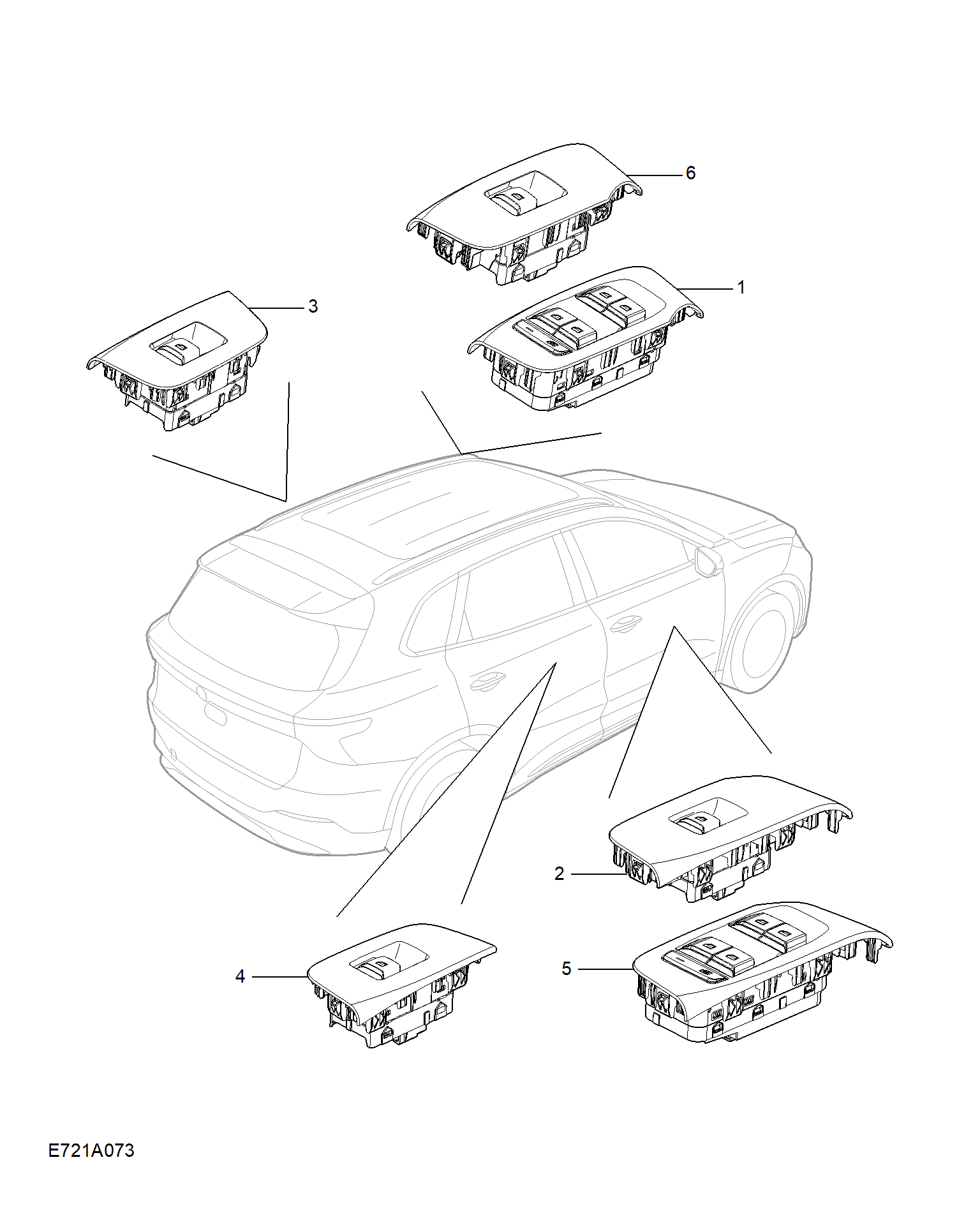 E721A073:WINDOW LIFT SWITCH