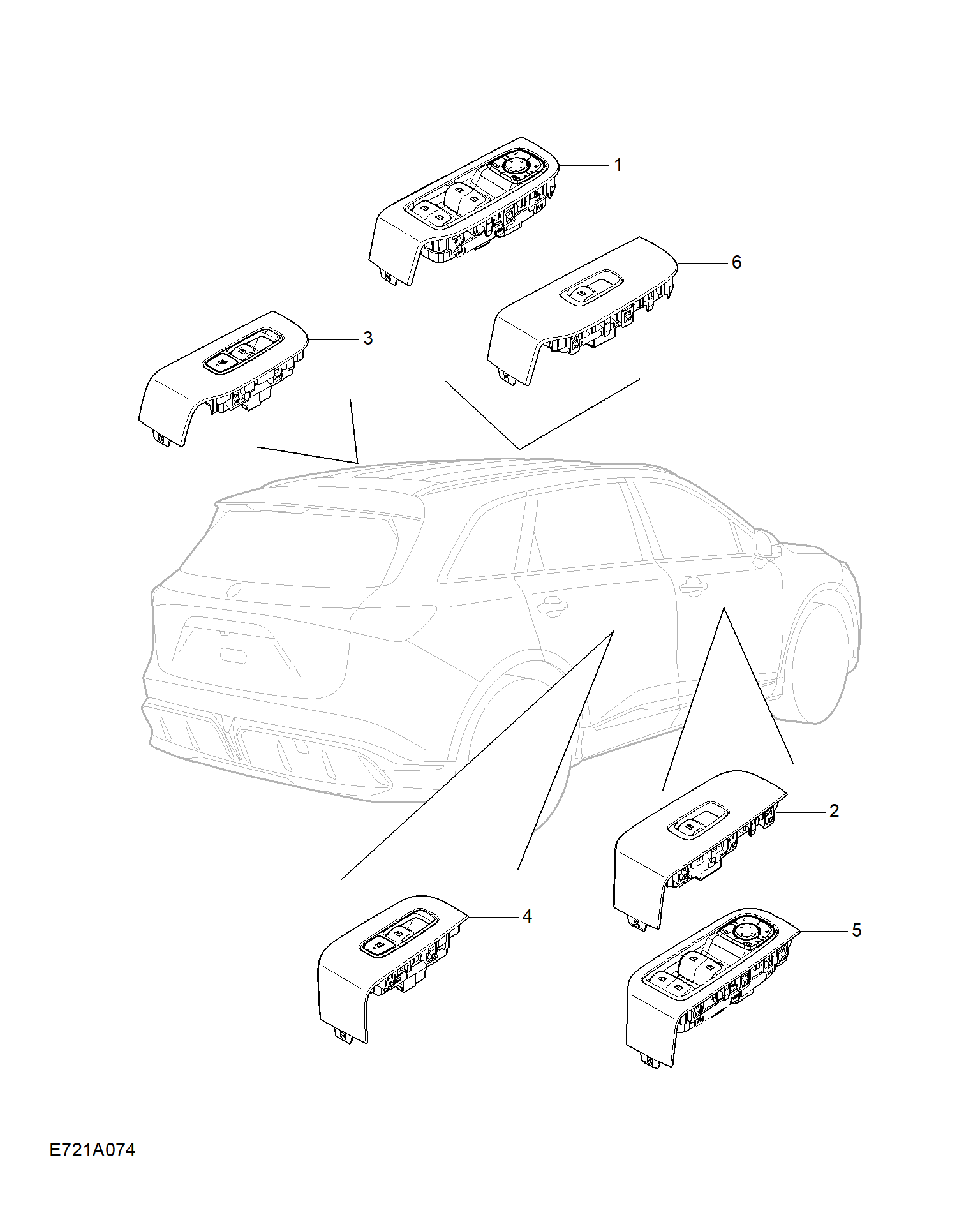 E721A074:WINDOW LIFT SWITCH