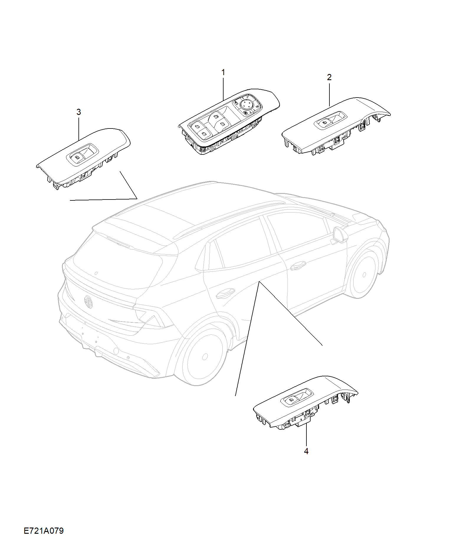 E721A079:WINDOW LIFT SWITCH