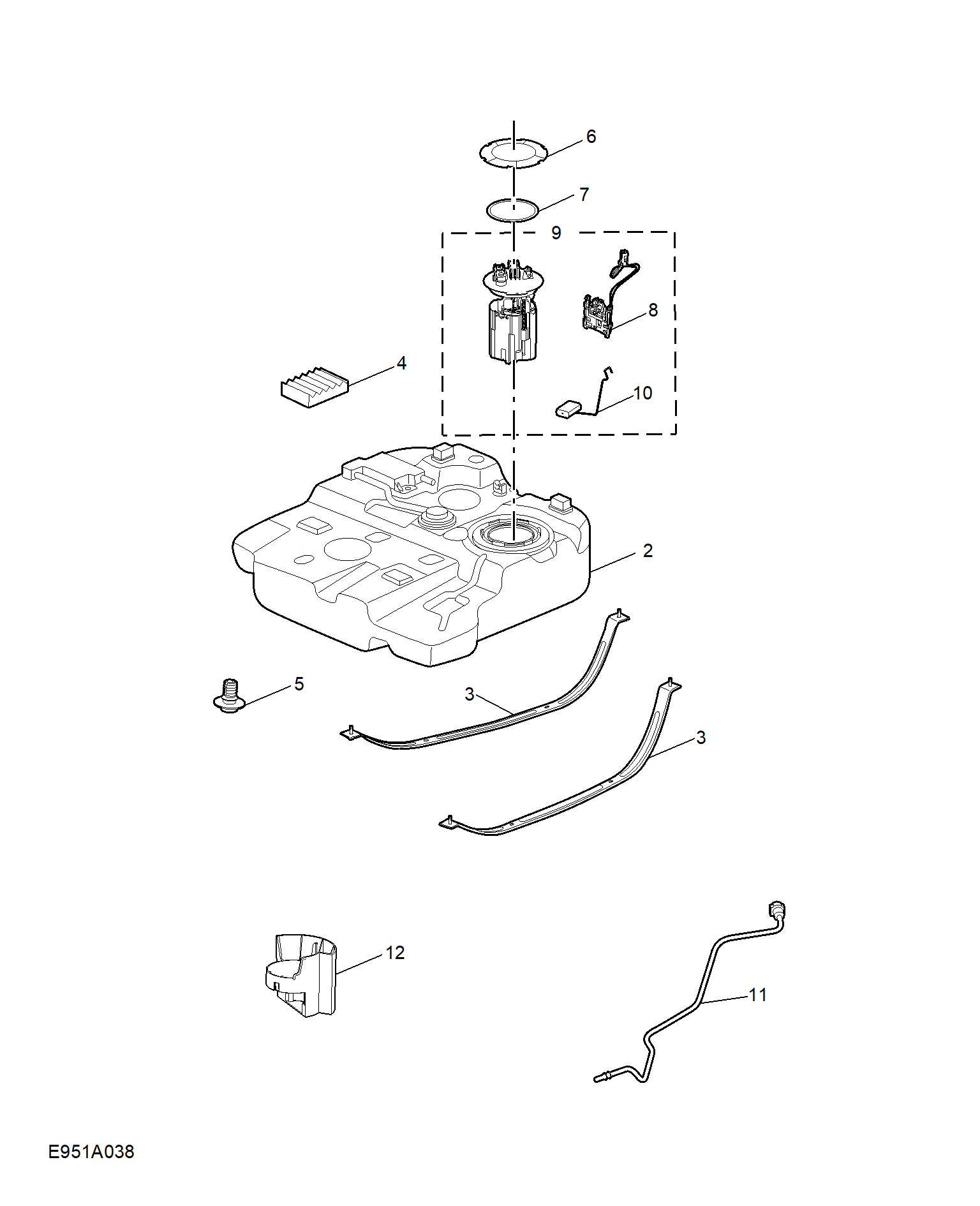 E951A038:FUEL TANK(1.5T&1.5L&CHINA-SIX)