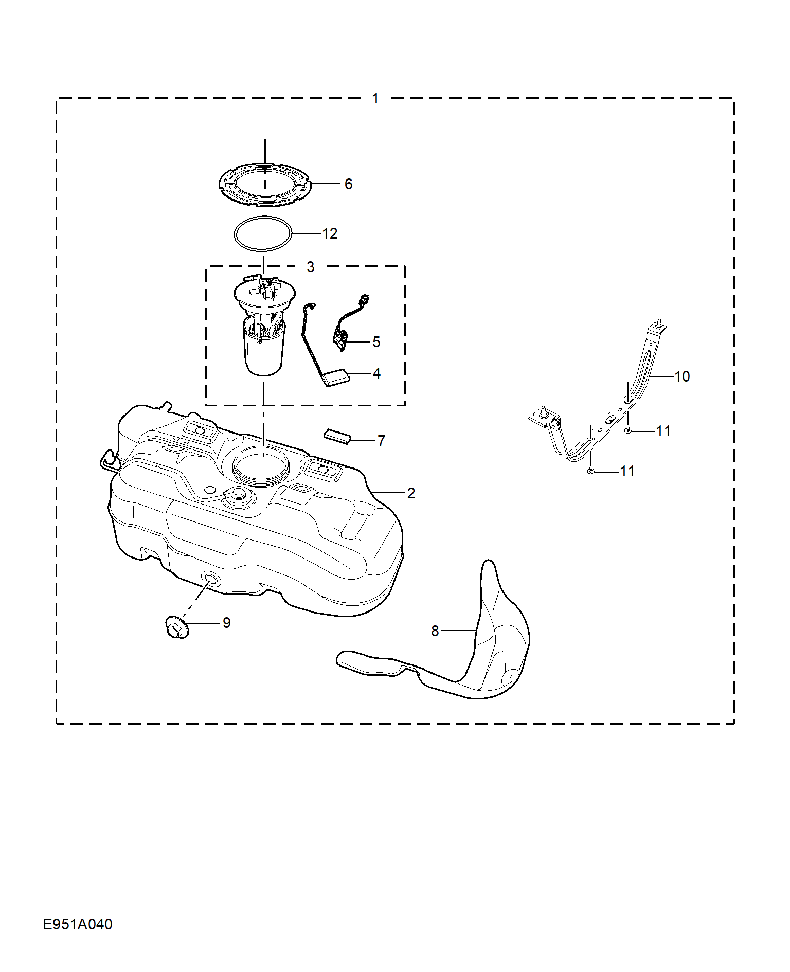 E951A040:FUEL TANK(CHINA-SIX)