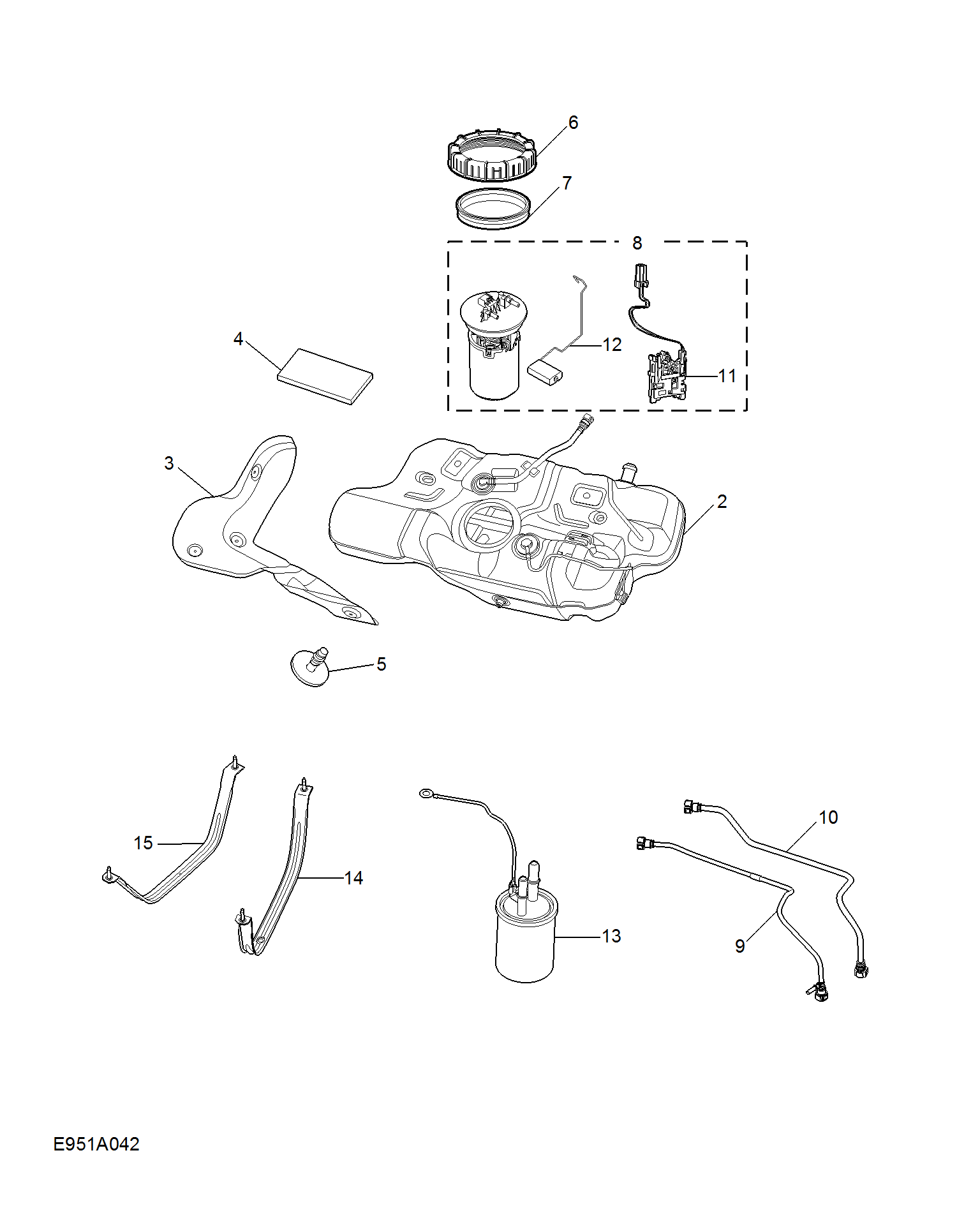 E951A042:FUEL TANK(1.5T&1.5L&CHINA-V)