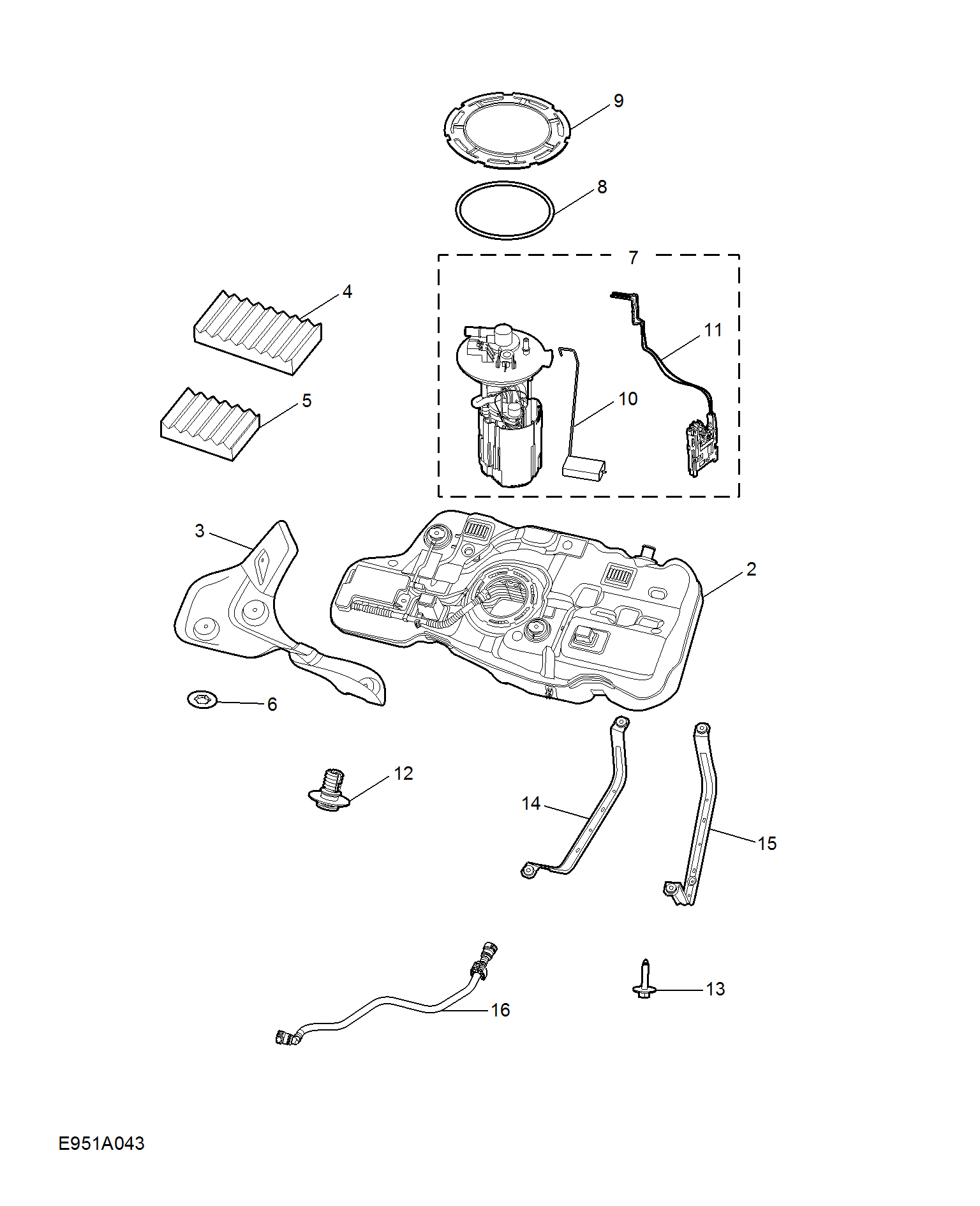 E951A043:FUEL TANK(1.5T&1.5L&CHINA-SIX)
