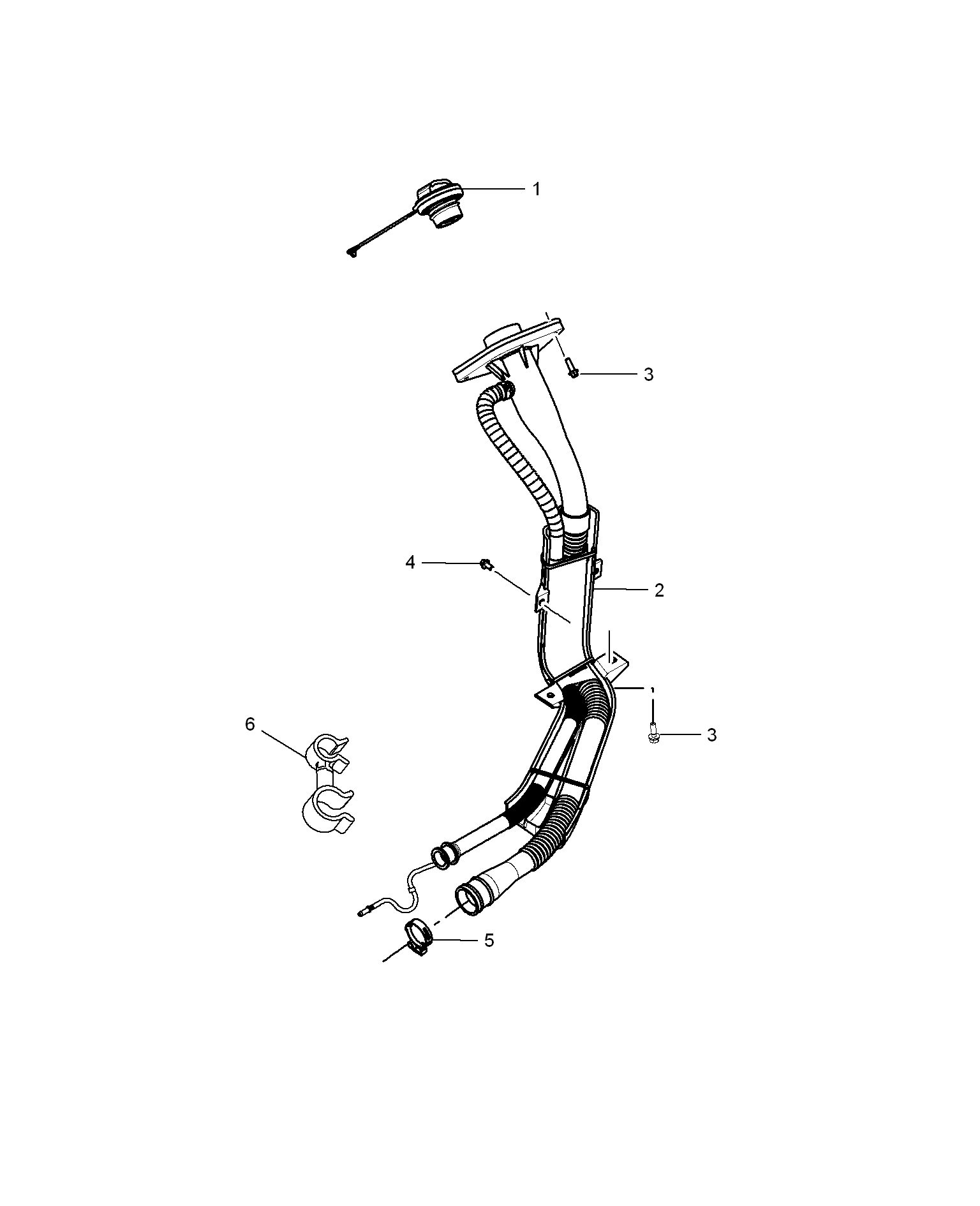 E951B017:FUEL FILLER PIPE(NOT EQUIPPED)