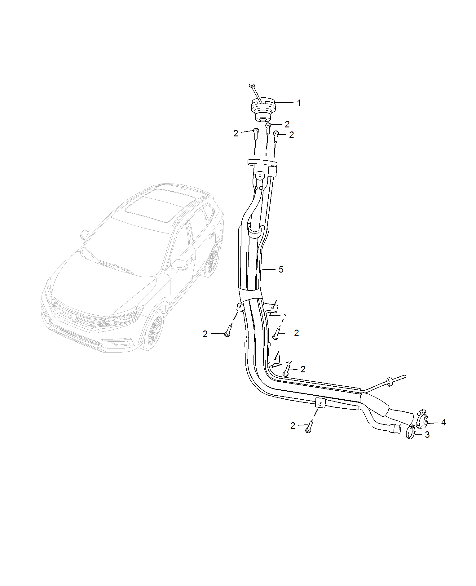 E951B022:FUEL FILLER PIPE(MICRO HYBRID/CONVENTIONAL ZERO HYBRID)