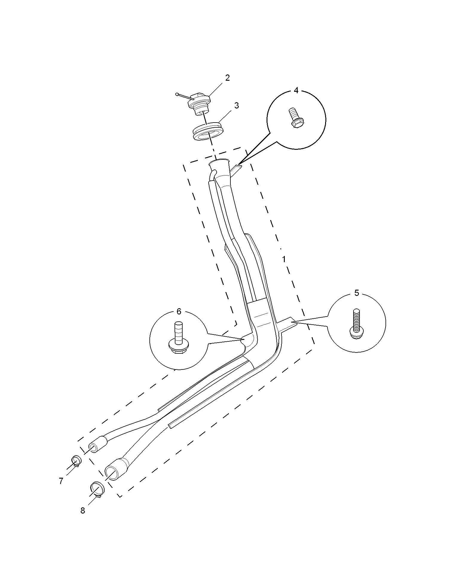 E951B023:FUEL FILLER PIPE(D19)