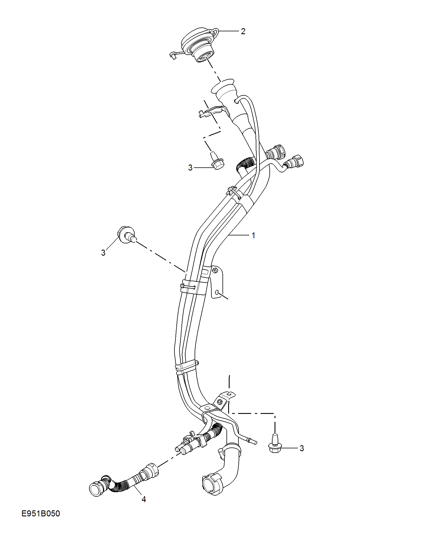 E951B050:FUEL FILLER PIPE