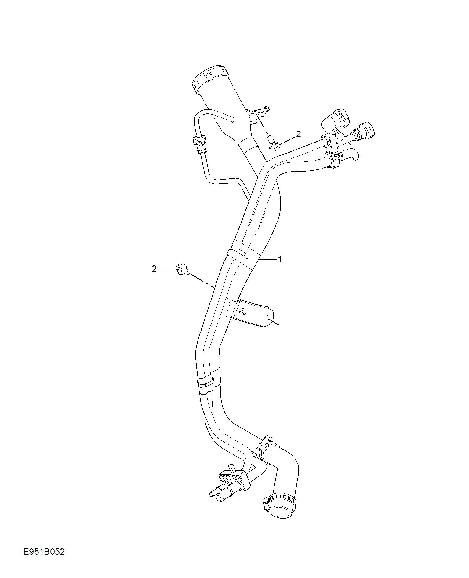 E951B052:FUEL FILLER PIPE