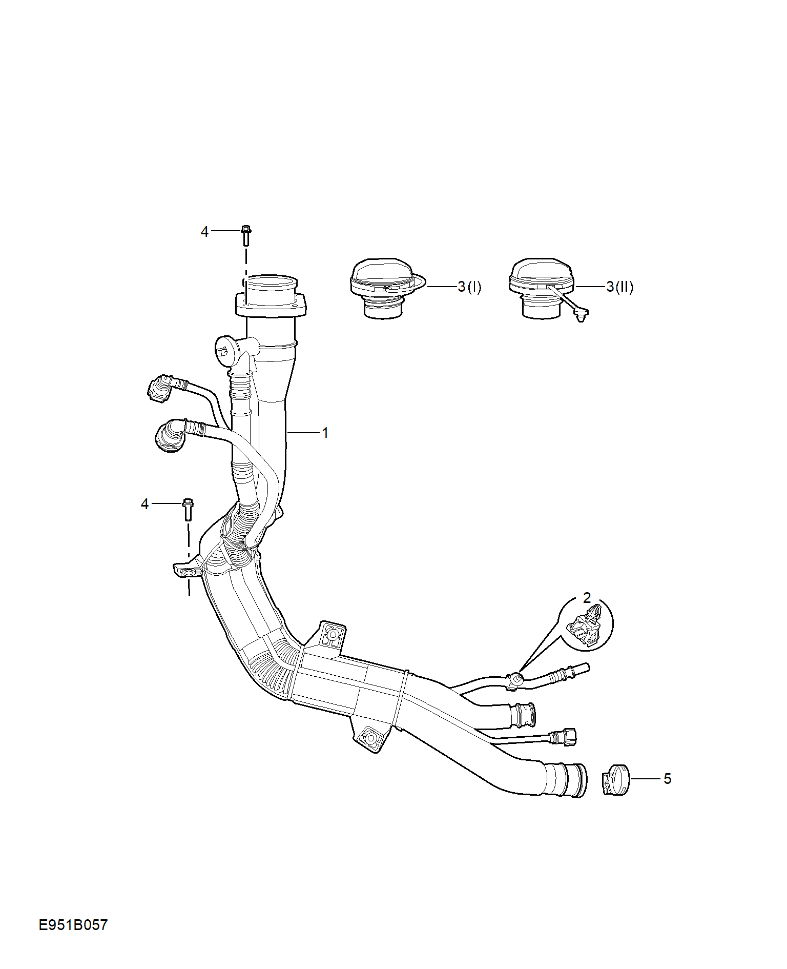 E951B057:FUEL FILLER PIPE