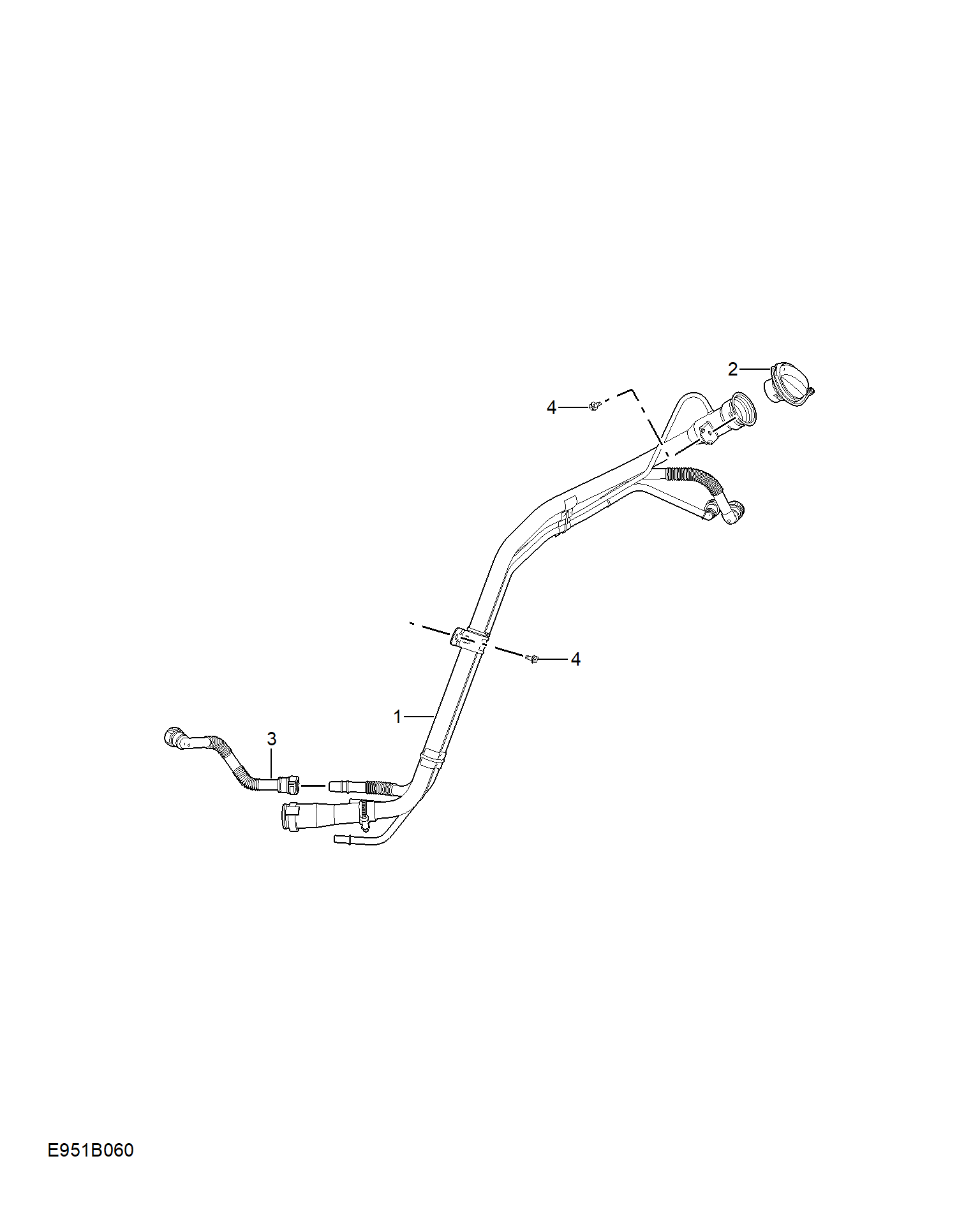E951B060:FUEL FILLER PIPE