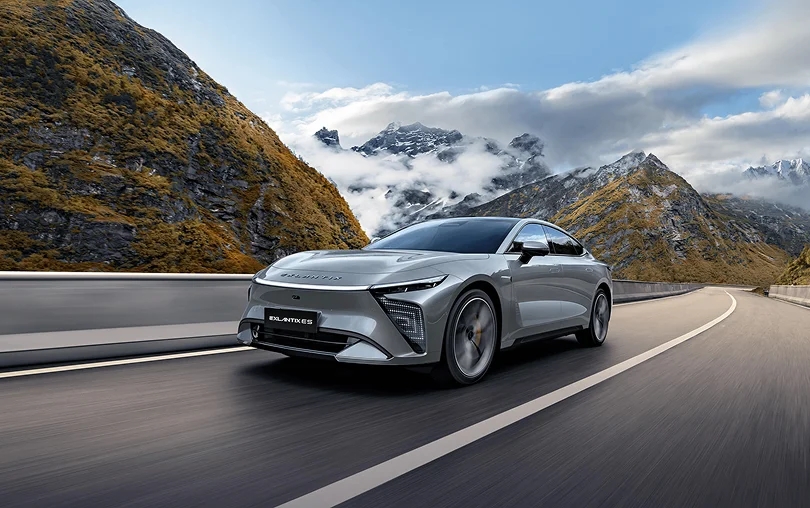 EXEED ES full-size electric sedan parked in urban setting